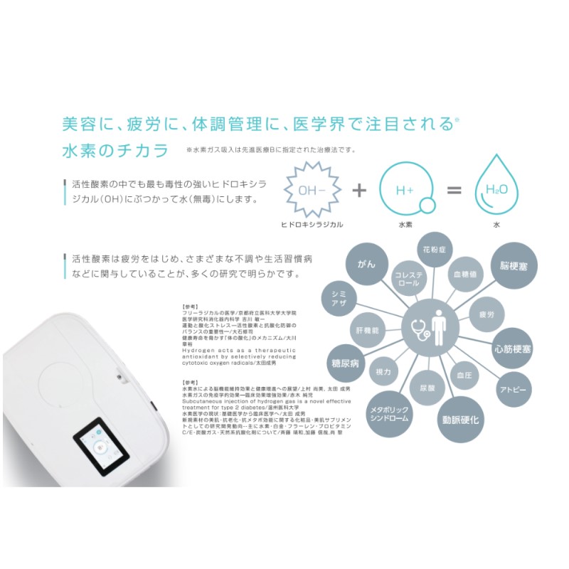 吸入用水素ガス発生装置 コアップ SA-2600｜アトラストア:鍼灸接骨院向け卸通販サイト